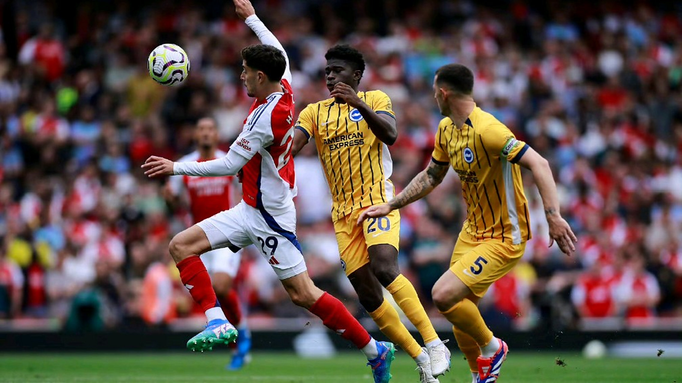 阿森纳客场战平布莱顿，积分保持不变