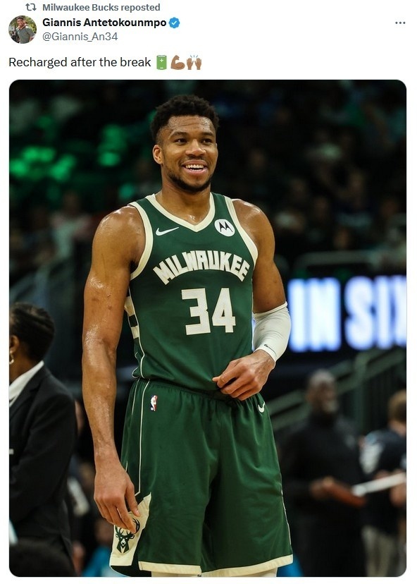 雄鹿大胜黄蜂：字母哥全面发挥